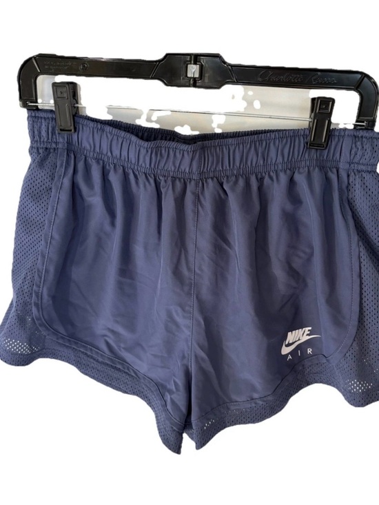 Nike Air Women's Dri-Fit Air Tempo Running Shorts LG  Navy  Inner Briefs Pocket - Picture 2 of 9